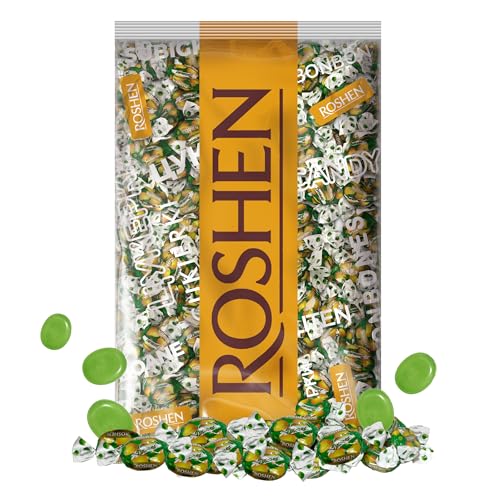 Roshen Duchess Pear Hard Candies, Kosher and Halal, Delicious, Flavorful hard Sweets Bulk Candy, 1kg/2.2lbs