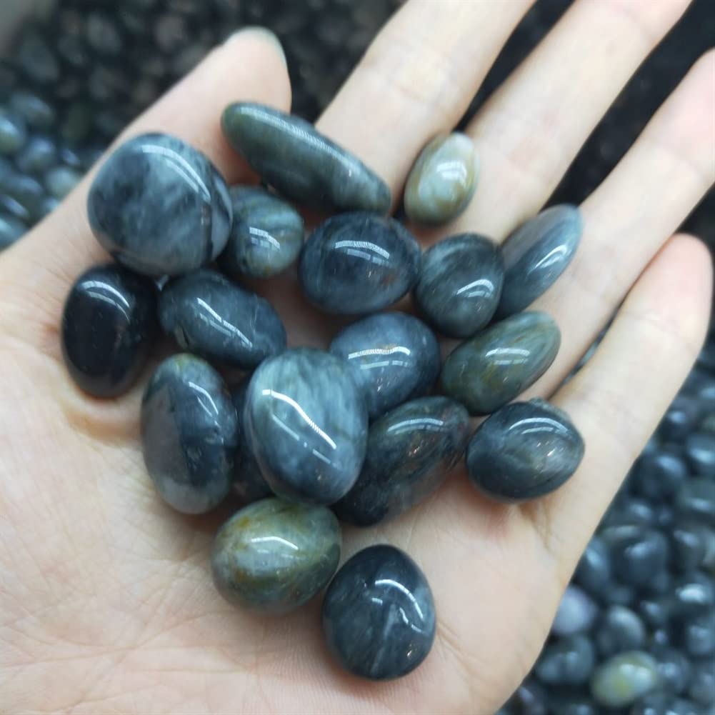 Domowe Kolekcje Naturalny Kwarc Hawkeye Kryształ Kamień Skała Żwir Zbiornik Dekoracja Kamienie Naturalne i Kamień mineralny (rozmiar: 1400W)