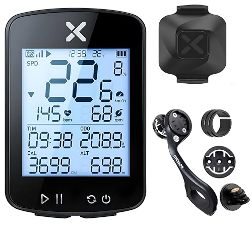 Image of XPR3SS G+ Gen2 Bicycle Computer+Cadence /Speed Sensor+M5 Mount, GPS Cycling Speedometer | Cadence & Heart Sensor Support | Waterproof ANT+ & BLE Cycle GPS Tracker | 28+ hr Battery | Odometer for MTB