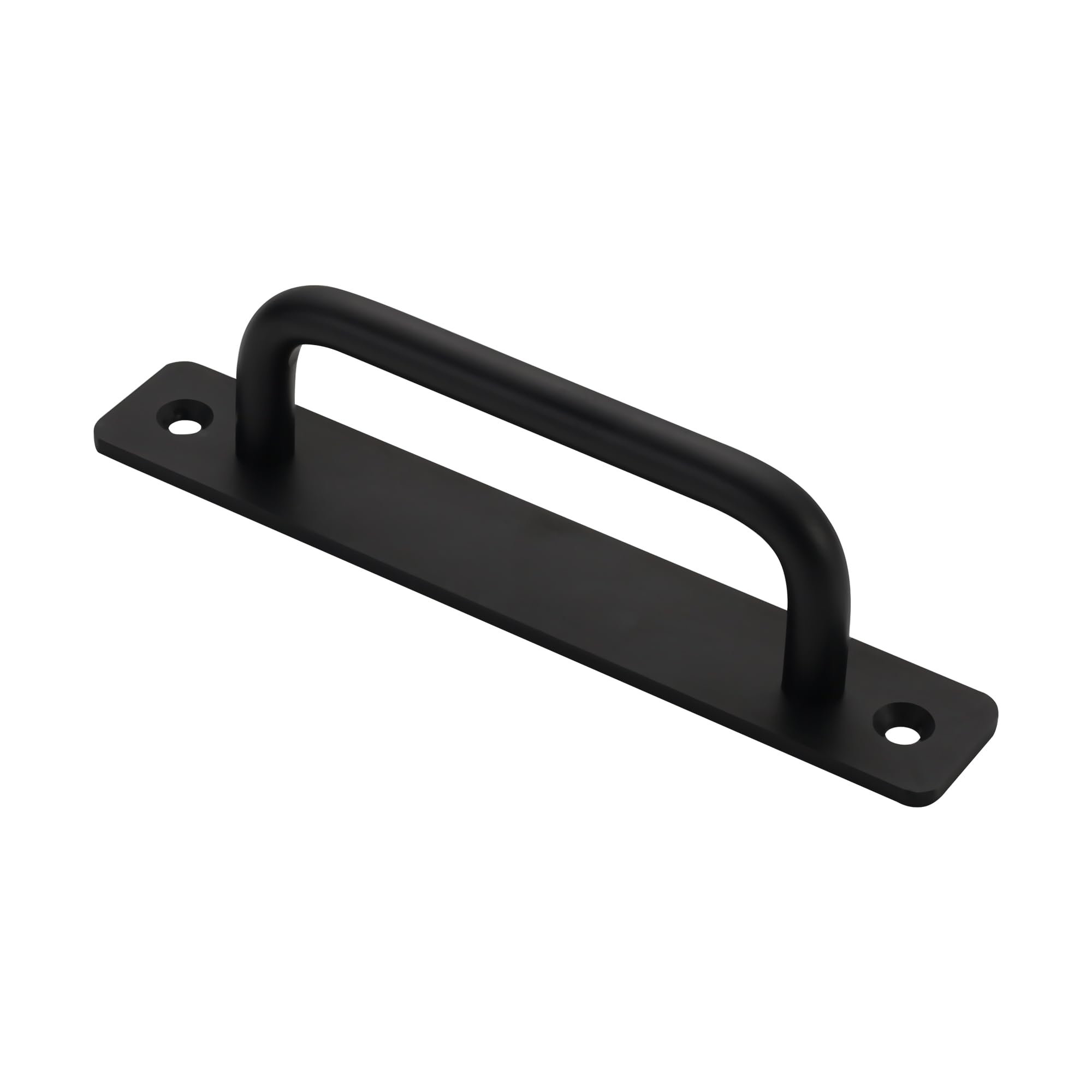 Alzassbg AL3048MB Schrankgriffe, mattschwarz, 128 mm Lochmitte, Schrankgriffe mit Bodenplatte, Küchen-Hardware für Schränke und Schubladen, 6 Stück