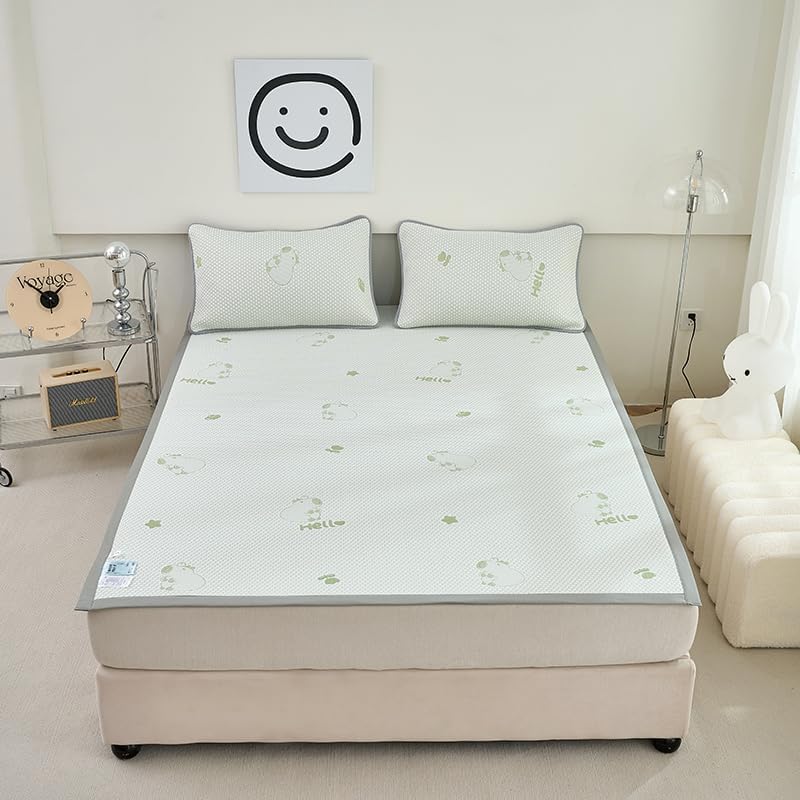 songlibin冷感敷きパッド 無地 接触冷感 3点セット 48*78cm枕カバー*2 シーツ 接触冷感 裏面メッシュ ひんやり敷