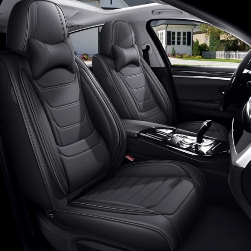 Image of for GMC Terrain 2010-2025 Seat Covers 2P w /Headrests (Black)