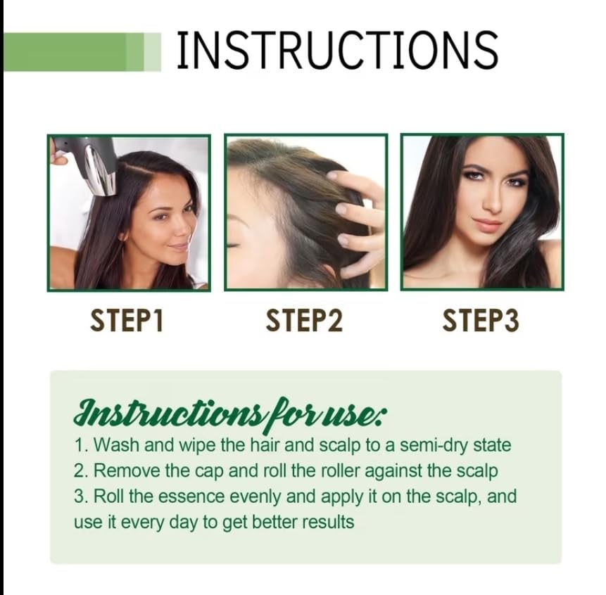 Eelhoe Hair Care Organic Serum Roller with Organic Ingredients, Scalp Treatment, 0.7 fl oz