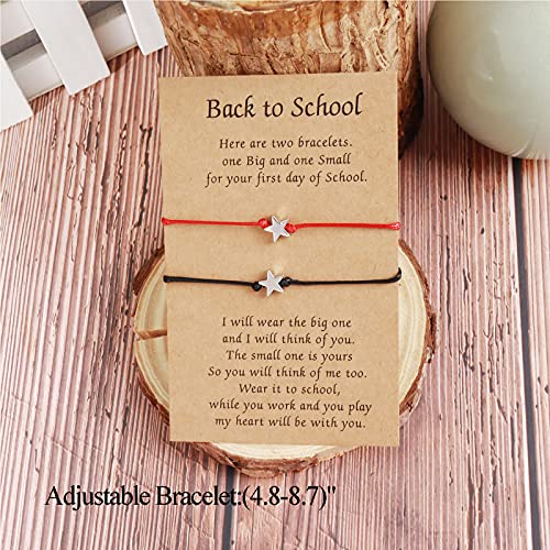 HUASAI Back to School Outfits First Day of School Bracelet Mommy and Me Matching Wish Bracelets Set Back to Schools Gifts Stuff Supplies3