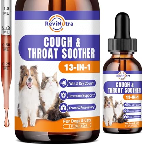 Cough Treatment for Dogs & Cats - Mullein Leaf & Elderberry Blend...