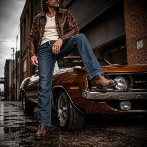 Image of Milwaukee Leather Men's Classic Leather Engineer Motorcycle Biker Boots | Premium Material, Round Toe, Rider Ready, Durable Everyday Wear
