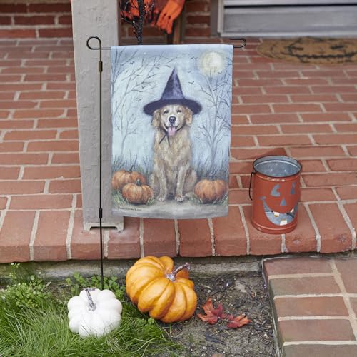 Drapeau de jardin chien sorcier résistant aux intempéries