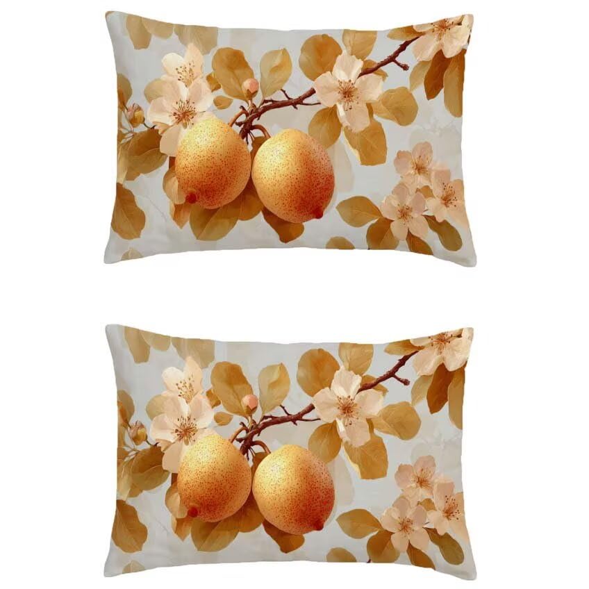 Housse de coussin de jardin jaune aux motifs de fruits pour embellir votre salon extérieur