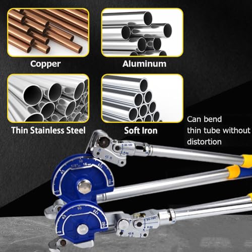 Dobladora manual de tubos de cobre para aire acondicionado, dobladora de 180° para tubos de cobre suave y aluminio