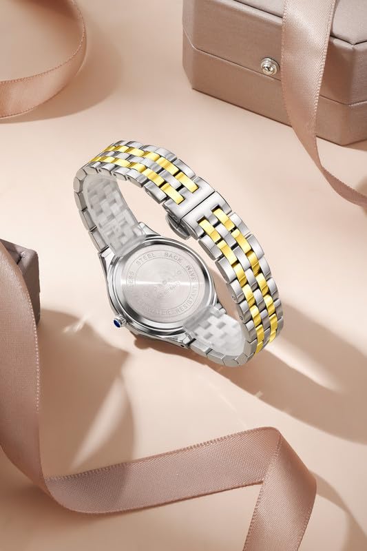 Image of Giordano Analog Quartz Watch for Women with Textured Round Dial, Luminous Hands and Markers, Stainless Steel Strap - GZ-60164