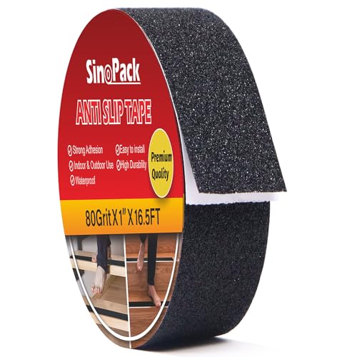 Anti Slip Grip Tape, Outdoor Grip Tape for Stairs, Stair Grips Non Slip for Skateboards 1in x16.5 FT