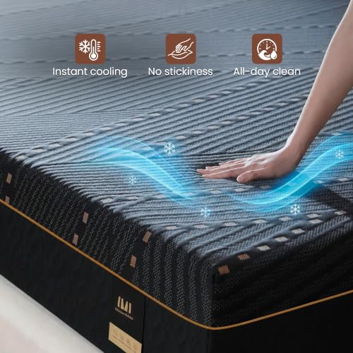 Image of ModernMate King Mattress 12 Inch, Premium Cooling Copper Gel Memory Foam, Advanced Pressure Relief & Zero Motion Transfer, CertiPUR-US Certified, Fiberglass-Free, Bed-in-a-Box