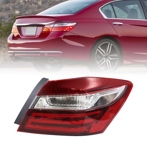 AUTOARIUM Tail Light Compatible with 2016 2017 Honda Accord Right Rear Lamp Brake Outer Lamp Passenger Side Replacement 33500T2AA21