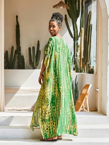 Image of Kaftan Dresses for Women Plus Size Bathing Suit Cover up Caftan Maxi Beach Dresses