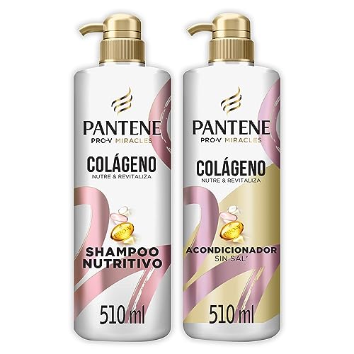 Cuidado Para El Cabello, Drugstore Pantene Shampoo + Pantene Acondicionador Pro-V Miracles Colágeno Nutre & Revitaliza 510 ml