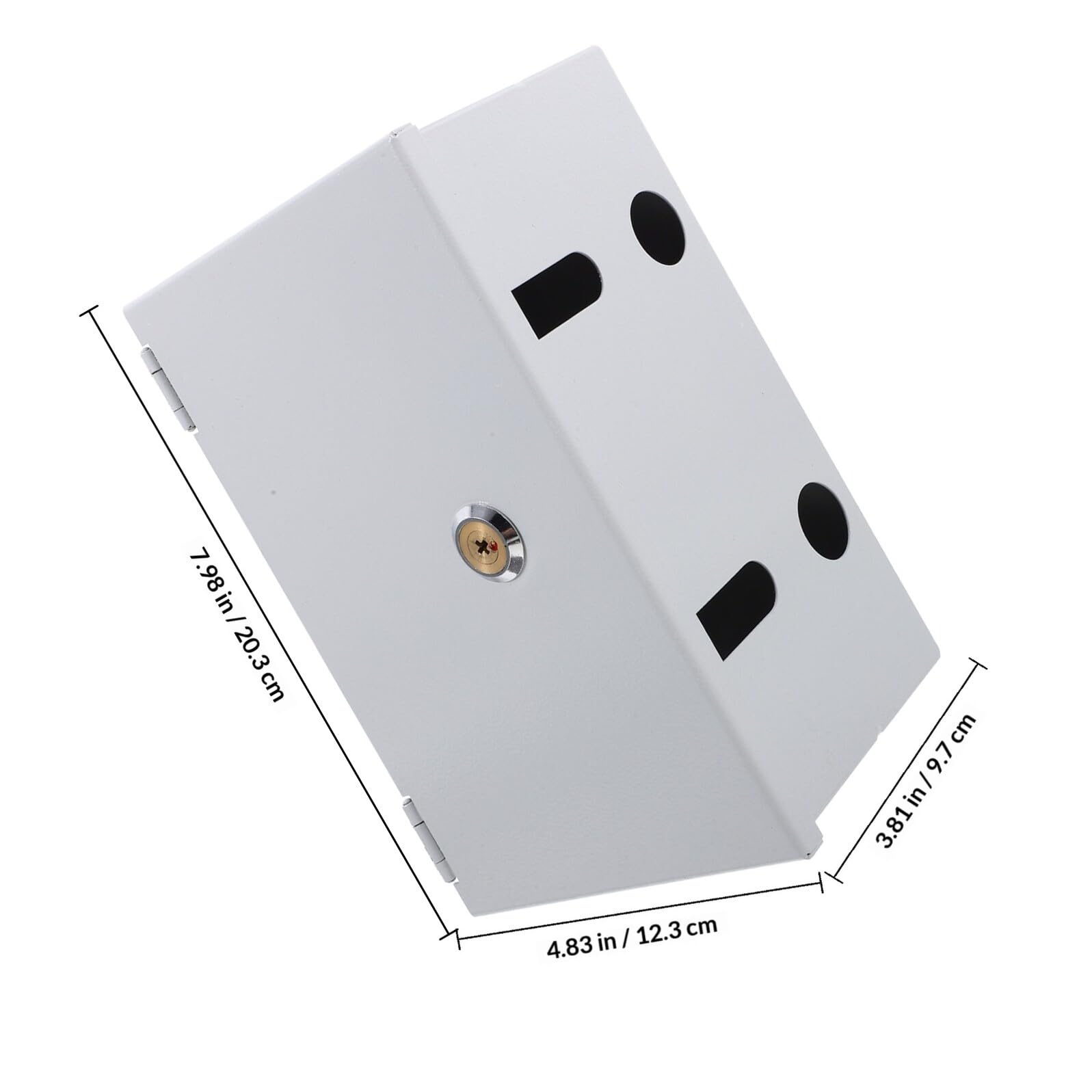 LALAFINA Caja de Enchufe Exterior de Acero Inoxidable con Cerradura, Resistente al Agua y Lluvia, Doble Conector para Protección Eléctrica en Exteriores, Caja de Salida Metálica Segura