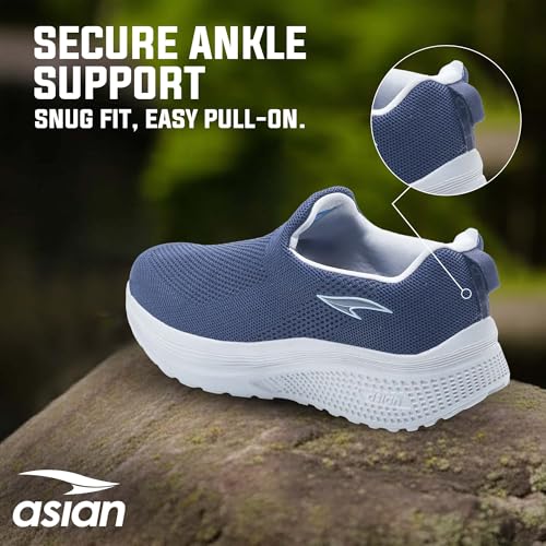 Image of ASIAN Wonderwalk-12 Walking Shoes for Men | Ultra Lightweight & Breathable Shoe| Full EVA Sole, Soft Memory Foam Insole, Easy Slip-On Comfort | Inspired by MS Dhoni Everyday Walking Style