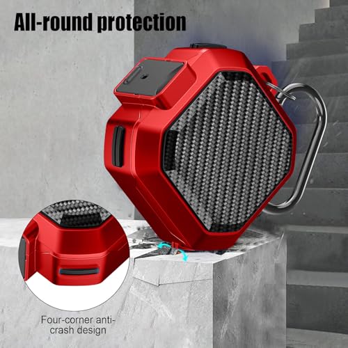 Image of Armor Secuer Lock Case Cover Compatible for Samsung Galaxy Buds Core (2025) -Red