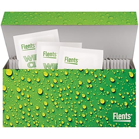 Flents Wipe N Clear Lens Wipes, 25 Count, Assorted Box Patterns for Glasses, Sunglasses, and Camera Lenses, Streak-Free, Anti-Fog, Portable Cleaning Cloths, Individually Wrapped, Pocket Sized Cover