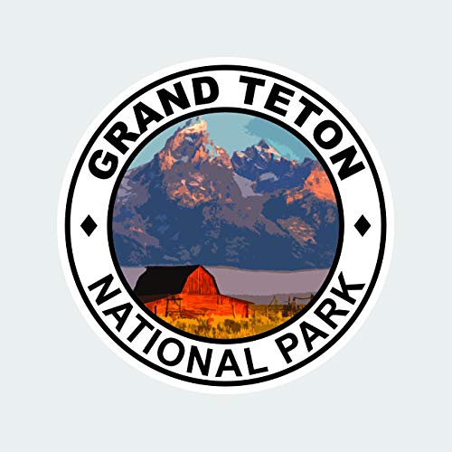 fagraphix Grand Teton National Park Sticker Decal Self Adhesive Wyoming Jackson Hole Hike Camp 1.25 Wide