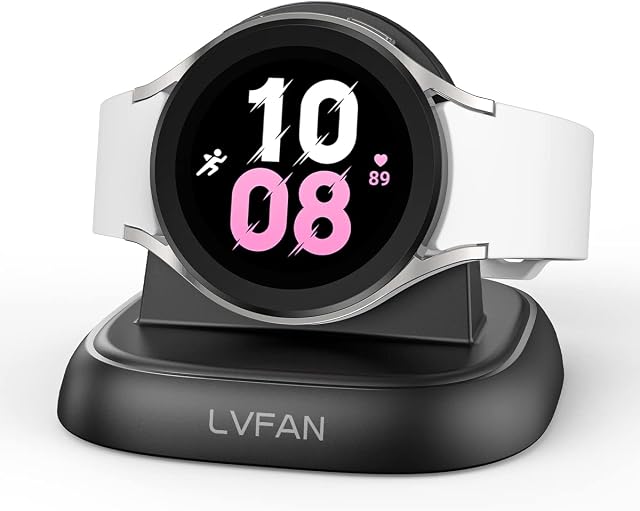 LVFAN Charger for Samsung Galaxy Watch, Smart Watch Charger Dock with USB C Fast Charging Cable, Wireless Magnetic Charger Stand for Samsung Galaxy Watch 6/6 Classic/5 Pro/5/4 Classic/4/3, Active 2/1