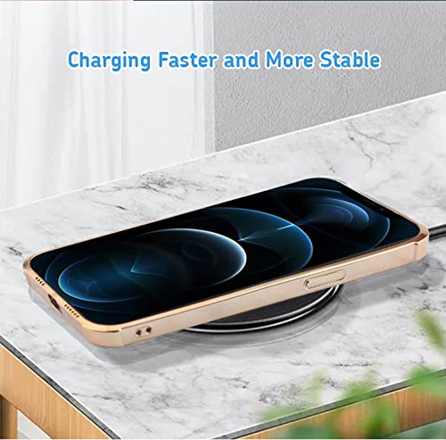Coque iPhone 12 Pro plaquée or de luxe transparente et souple