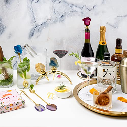 Wanda Living Barlöffel, Cocktailrührer, langer Löffel. Handgemacht aus goldfarbenem Edelstahl, Cocktail-Rührlöffel mit… - Image 8