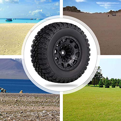 OWSOO 4pcs 105mm RC Wheel 1/10 RC Car Truck Caminhão de percurso curto Pneus de caminhão off-road co