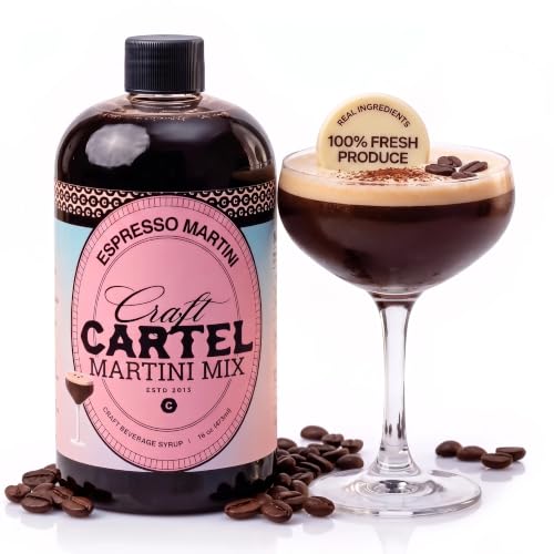 Craft Cartel Espresso Martini Cocktail Syrup Mixer, 16oz, Martini Mix