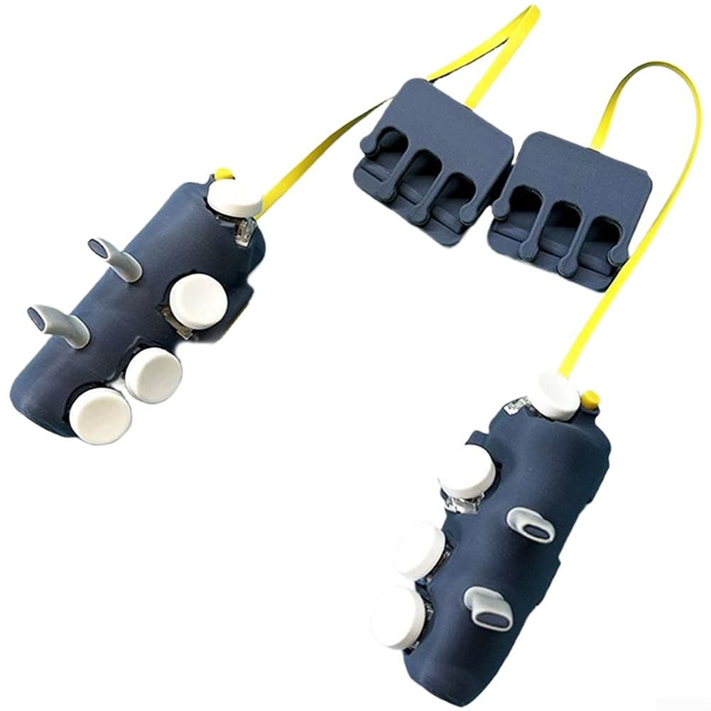 Minhe DIY Magnetic Game Controller for iPad Tablets, Pulse Continuous Function with Toggle-Buttons, 3D Printed Plastic Handle for Portable Gaming, for iPad and Tablet Devices(7.9~9.1)