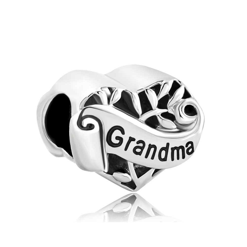 CharmSStoryI Love You My Wife Sister Grandma Heart Sterling Silver Beads Charm For Bracelets