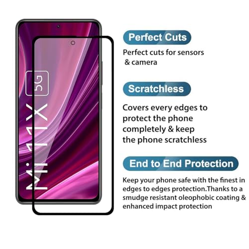 Image of Premium Gorilla Tempered Glass Screen Protector Compatible for Xiaomi Mi 11X /Mi 11X Pro /Poco F3 /Mi 11I | Pack of 2 | Military-Grade 9H Hardness | Edge-to-Edge Full Coverage