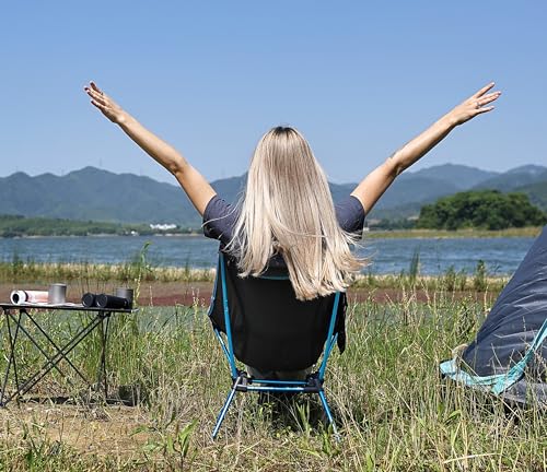 Image of MARCHWAY Ultralight Folding Camping Chair, Heavy Duty Portable Compact for Outdoor Camp, Travel, Beach, Picnic, Festival, Hiking, Lightweight Backpacking (Sky Blue)