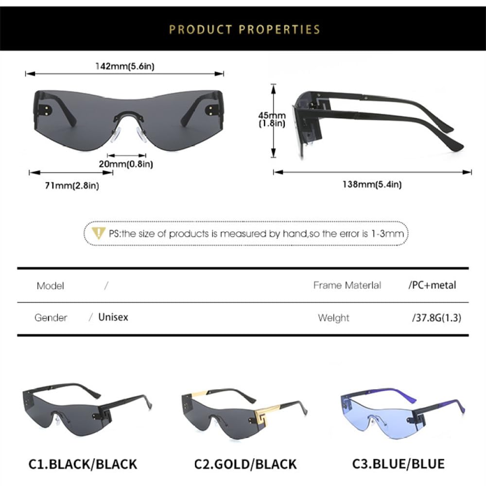 Gafas de sol cuadradas sin montura, lentes de conducción, gafas de sol para niñas, gafas UV400
