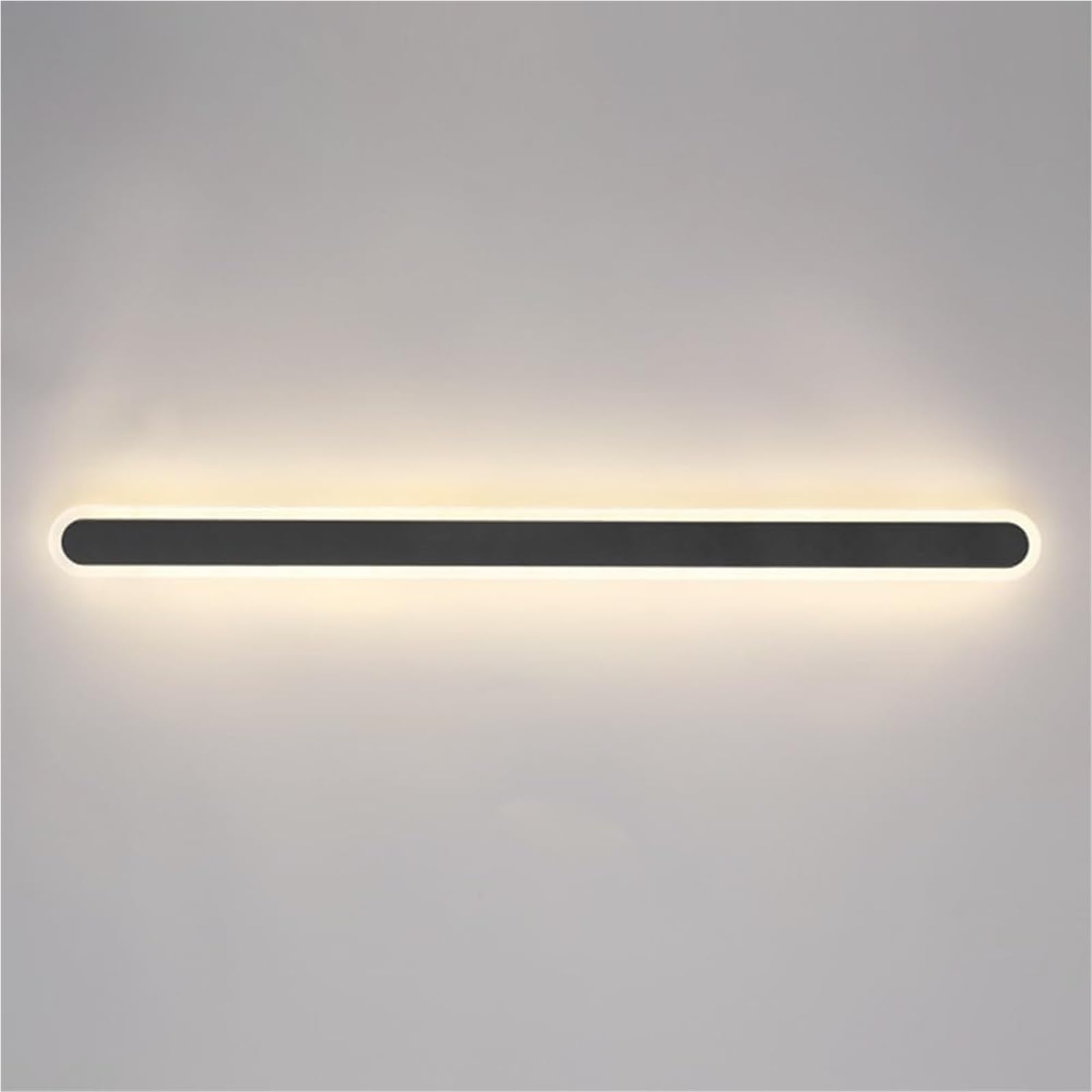 HCZKIUJY Wall Lamps & Sconces Outdoor Waterproof Linear Wall Light with Black Metal e and Acrylic Shade, Long Sconce, Decorative Courtyard Lighting Fixture, Background Atmosphere Lamps(Black-120CM)