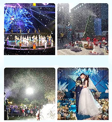 Máquina profesional de nieve, generador portátil de copos de nieve de 600 W para efectos escénicos en interiores y exteriores, ideal para Navidad, bodas y fiestas miniatura 2