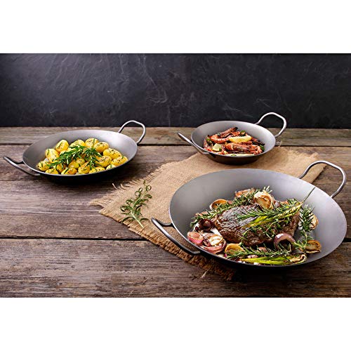 Foto von CHG Eisenpfannen Spar-Set, 3-TLG, Silber, 3-Einheiten, 20 cm, 24 cm, 28,5 cm, Set 299-62