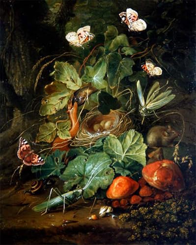 Elias Van Den Broeck impression de prestige tableau nature morte forêt 60x90cm