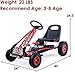 Costzon Go Kart for Kids, 4 Wheel Off-Road Pedal Go Cart w/Adjustable Seat, Steering Wheel, 2 Safety Brakes, EVA Rubber Tires, Ride-On Toys for Boys & Girls, Outdoor Racer Ride On Pedal Car (Red)