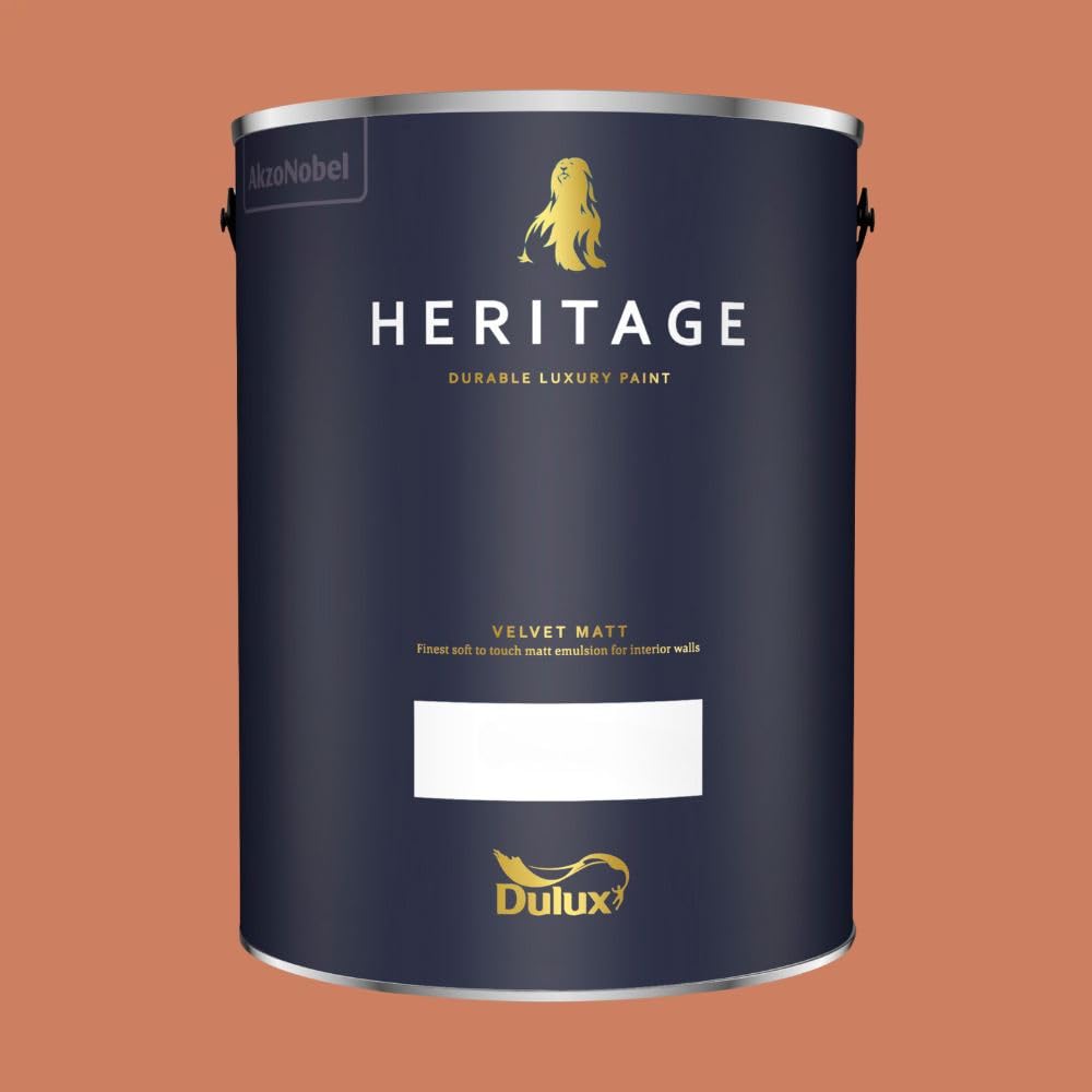Paint Stop Mixed Colour Dulux Trade Heritage Matt Inca Orange 5L