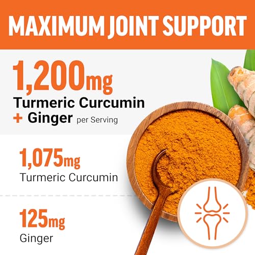 Image of Force Factor Better Turmeric Maximum Joint Support | 1075mg Curcumin with Ginger, Supports Mobility, Flexibility & Comfort, Fruit Punch, 180 Soft Chews, 3-Pack