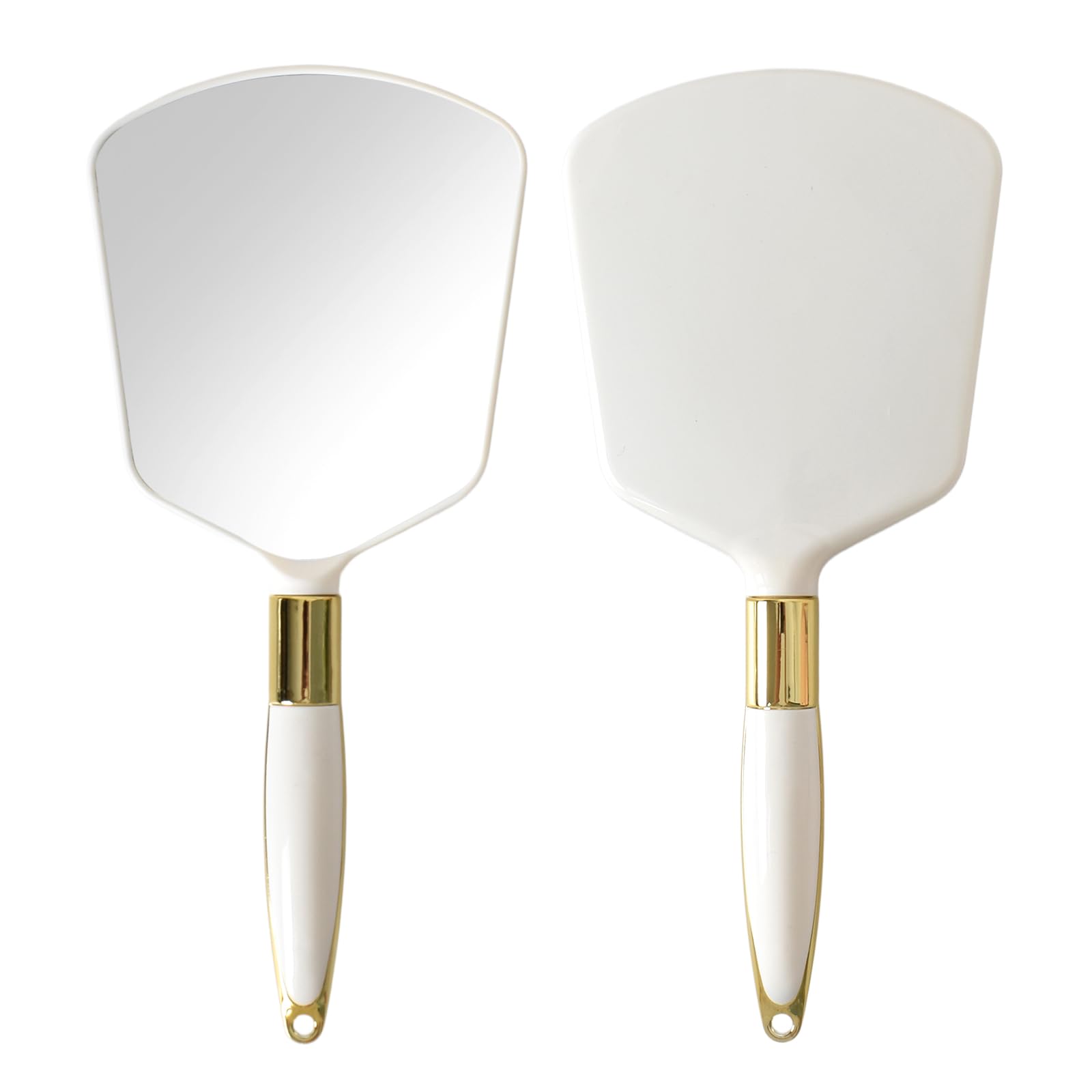Beauty Specchio Ovale, Specchio Portatile con Manico, Specchios Portatile con Manico dal Design Ergonomico, Ingrandimento Specchios Cosmetico, Make Up per Cura Viso e Capelli