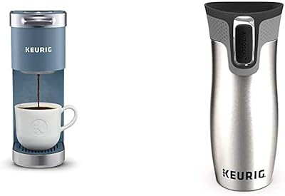 Keurig K-Mini Plus Coffee Maker, With 6 to 12 Oz. Brew Size & Contigo Autoseal Coffee Travel Mug, West Loop Vacuum Insulated with Easy-Clean Lid, 14 Oz, Silver