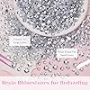 12000Pcs Silver Rhinestones for Bedazzling Kit, 2/3/4/5/6mm Mix Sizes Jelly Bedazzling Resin Gems, Gems Bedazzling for Crafting, Flatback Rhinestones for Craft DIY Face Makeup Tumblers #3