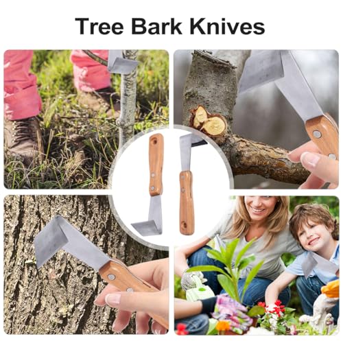 Herramientas para raspar corteza de árboles 2 piezas miniatura 7