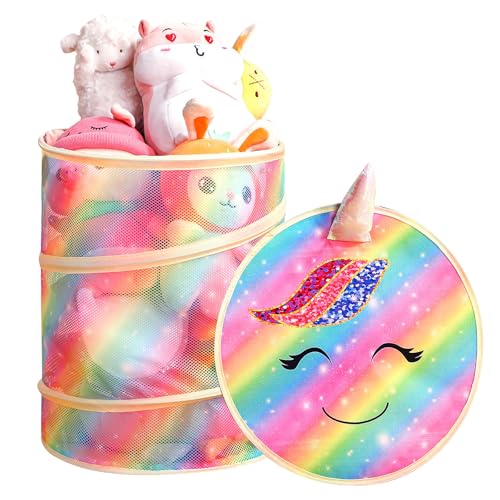 HONTIUS Organizador Peluches de Color, Baúl Juguetes Infantil Zoo con Etiqueta de Nombre Elástica de Bricolaje, Baul para Juguetes Almacenaje para Osito Habitación de Niños, Sala de Juegos