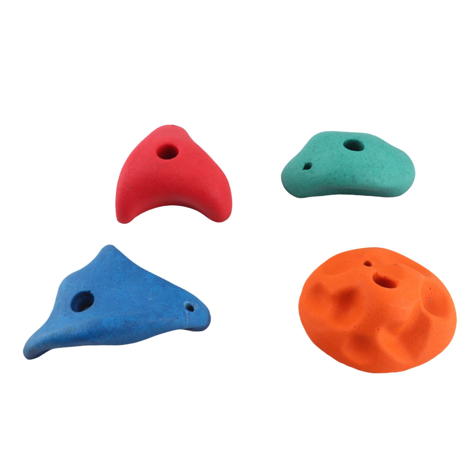 POENVFPO Presas de Escalada, Empuñaduras de Pared de Roca para Escalar de Fibra de Resina Multicolor con Esquinas Redondas y 5 Formas únicas, para Escalada de Niños en Interiores y