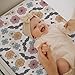 Boho Floral Halloween Bats Baby Changing Pad Covers for Boys Girls Vintage Fall Autumn Flowers Fitted Changing Table Cover Mats Spooky Gothic Soft Nursery Diaper Change Table Sheets 32''×16''