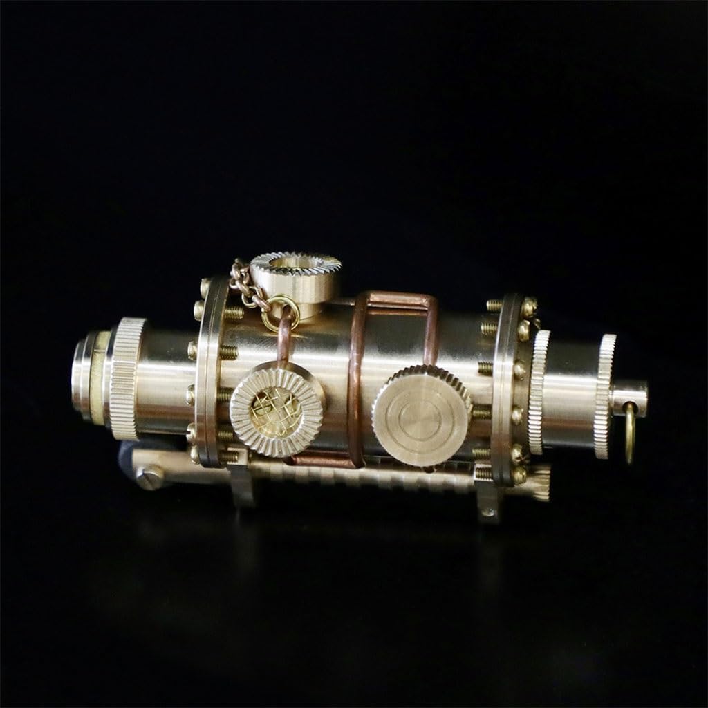 Purely Handmade Old-Fashioned Kerosene Lighter, Steam Punk Style Series, Retro Mechanical Armor High-End Copper Lighter, Collection of Men's Gifts