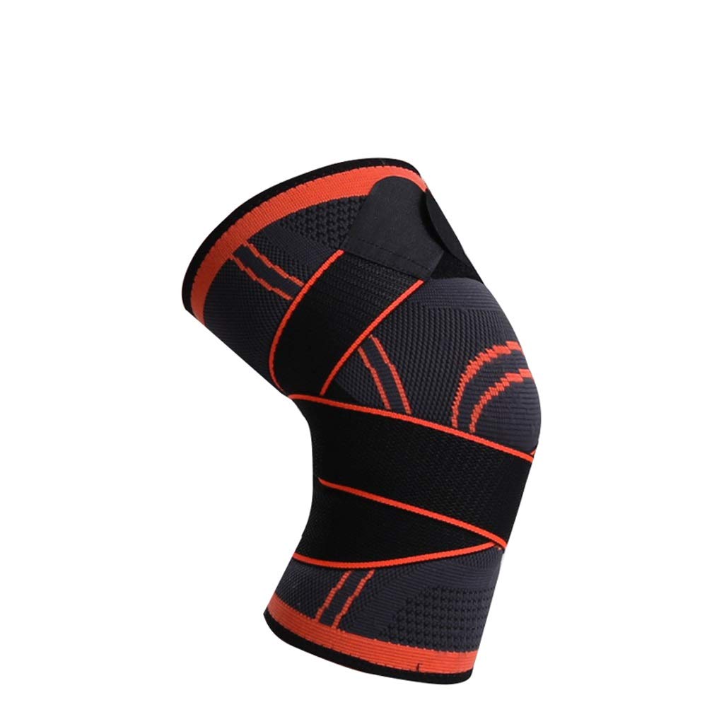 Sports Kneepad 1 Pair Men Pressurized Elastic Knee Pads Support Fitness Gear Basketball Volleyball Brace Protector(D,XL)